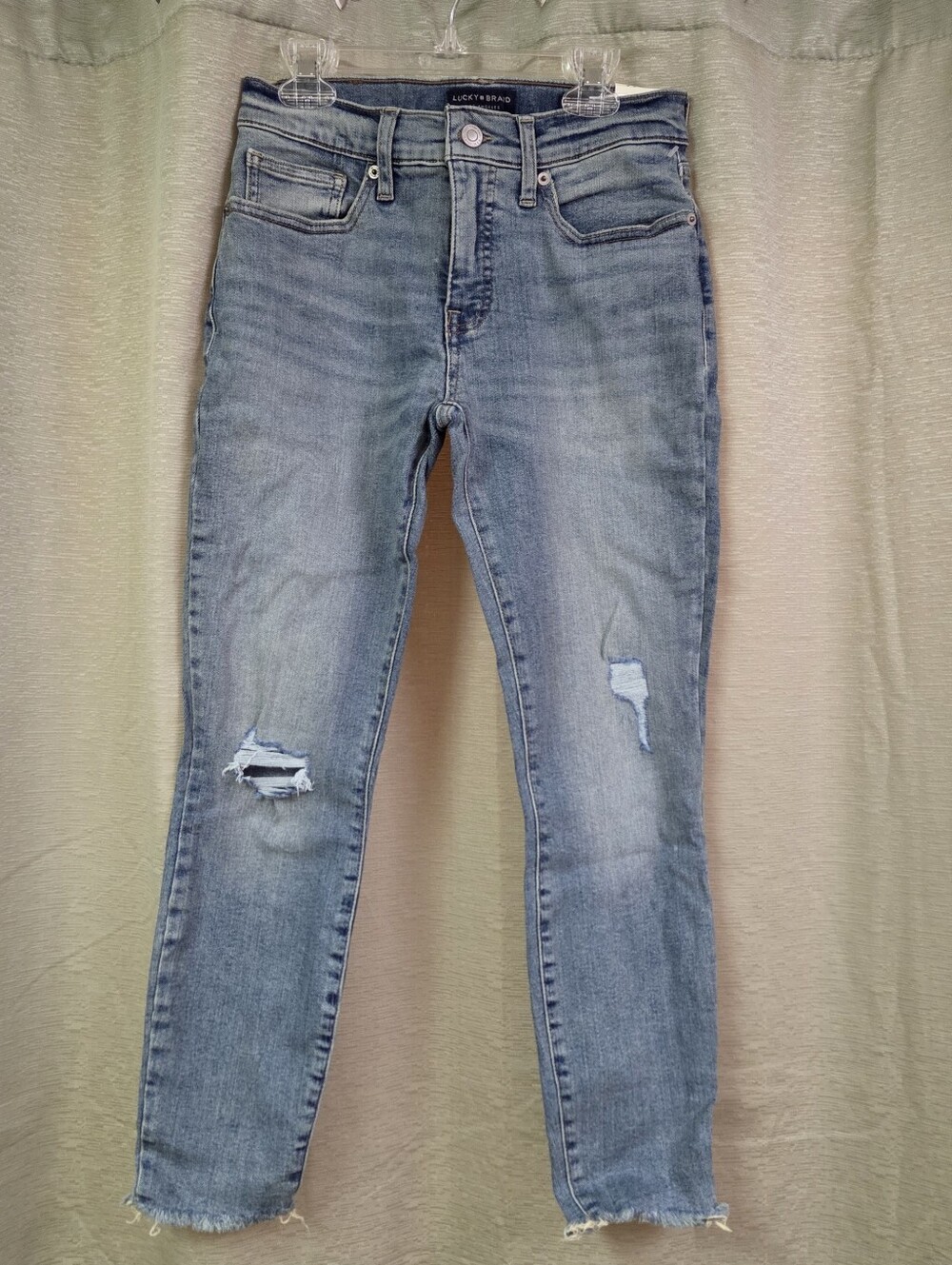 Lucky Brand Ava Mid-Rise Crop Light Wash Boyfriend Jeans